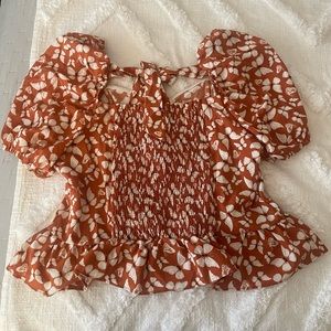 Peplum butterfly top